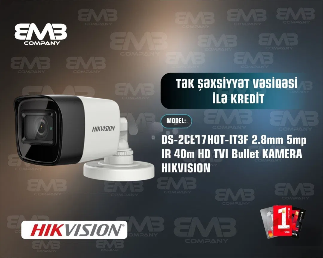 Hikvision DS-2CE17H0T-IT3F Təhlükəsizlik Kamerası — şəkil 1