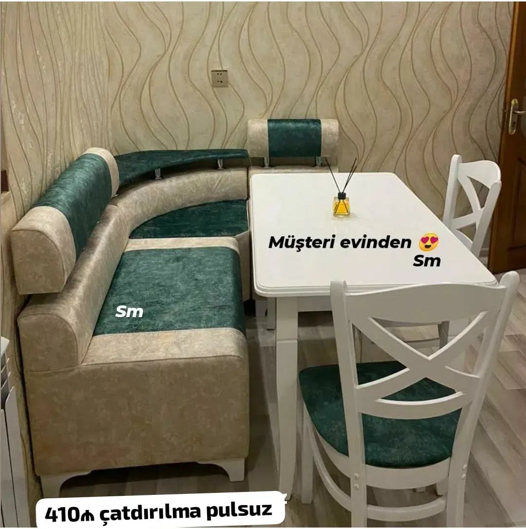 Table and chair set, White color - Tenderyard