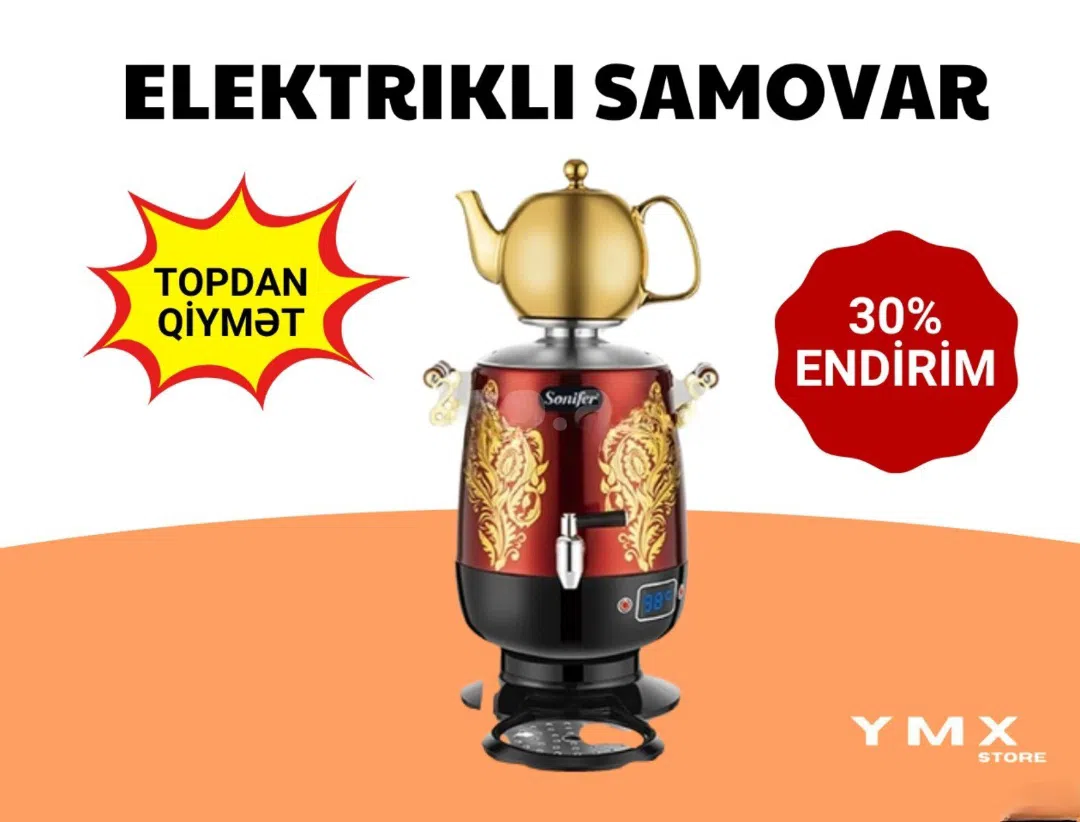 Samovar Paslanmayan polad material