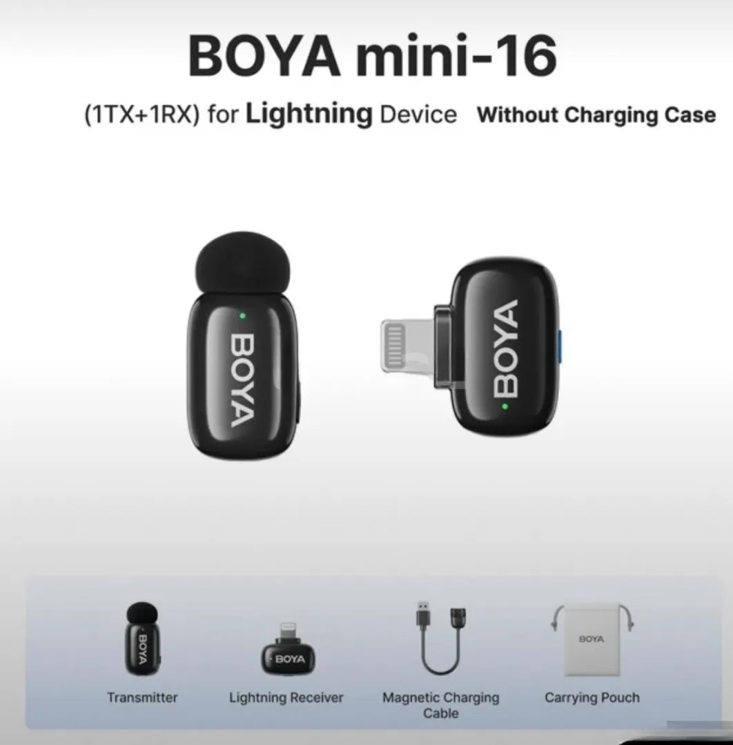 BOYA Mini lavalier microphone - TPC and Lightning models - Tenderyard