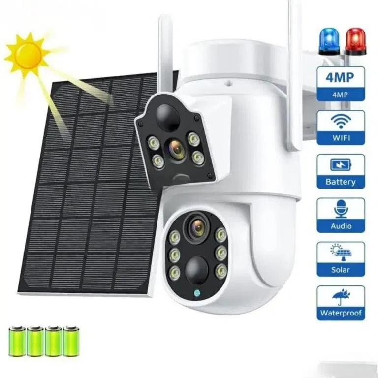 Multivision 4G Solar PTZ 360° Camera, 8MP/4K - Tenderyard