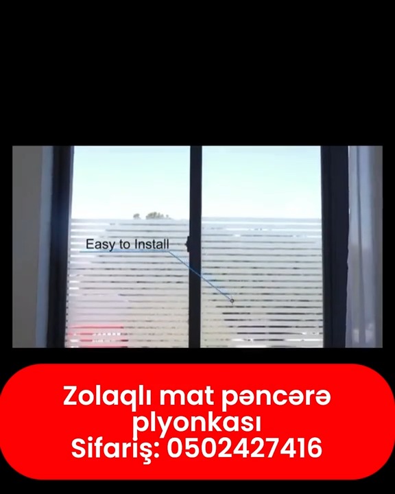 Striped matte window film - Tenderyard