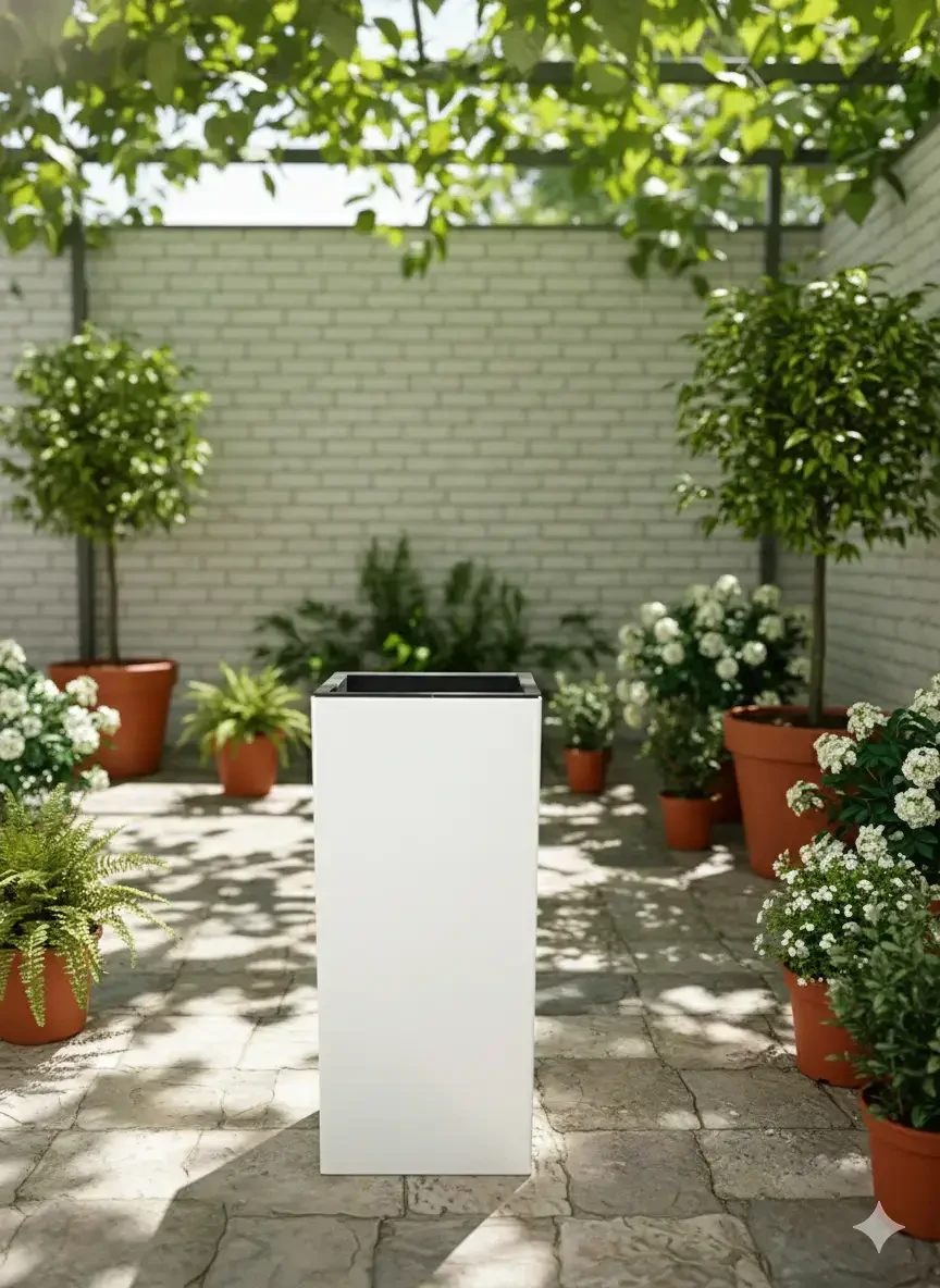 Fiberglass dibçəklər, yüngül və davamlı bitki qabları — şəkil 28