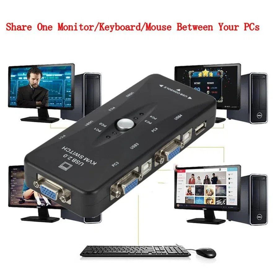 4 Port USB 2.0 KVM Switch — şəkil 2