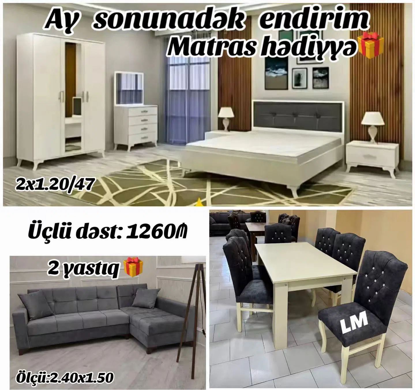 Yataq qonaq otağı mebeli