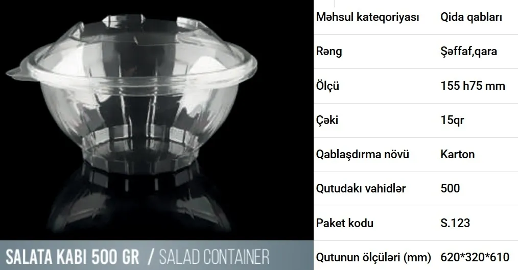 PET salat qabı — şəkil 3