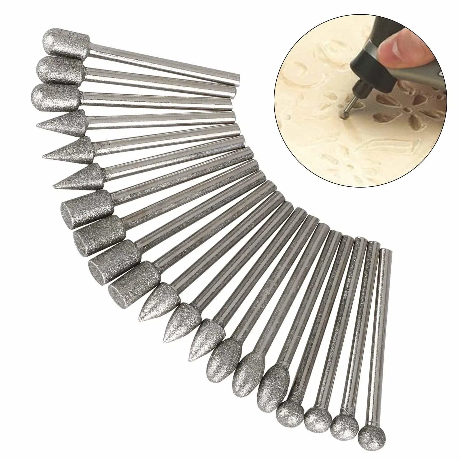 20 PCs Diamond Grinding Head — şəkil 4