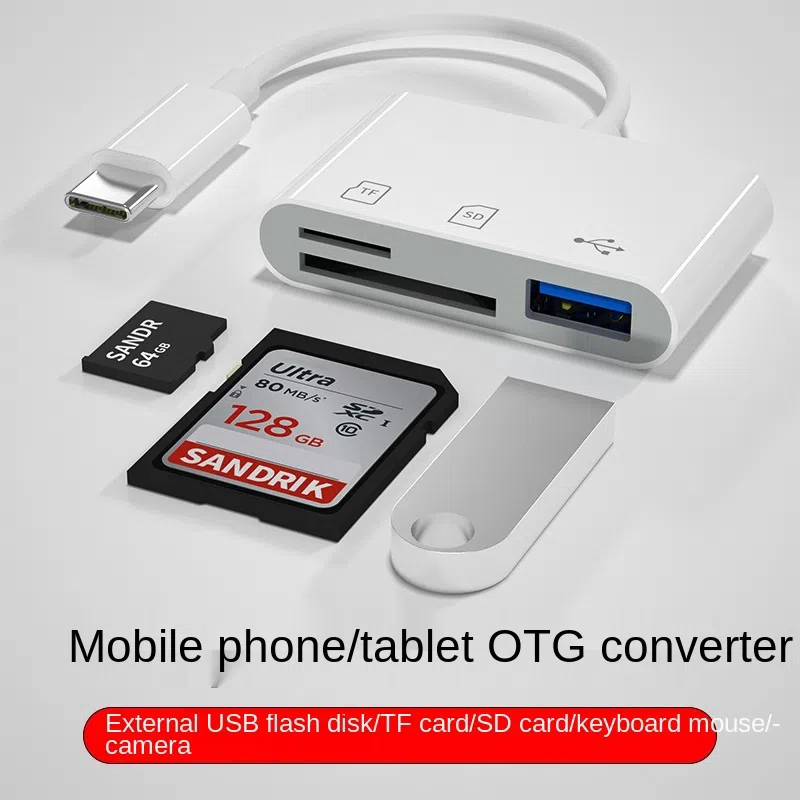 Type C Adapter TF CF SD Memory Card Reader — şəkil 3