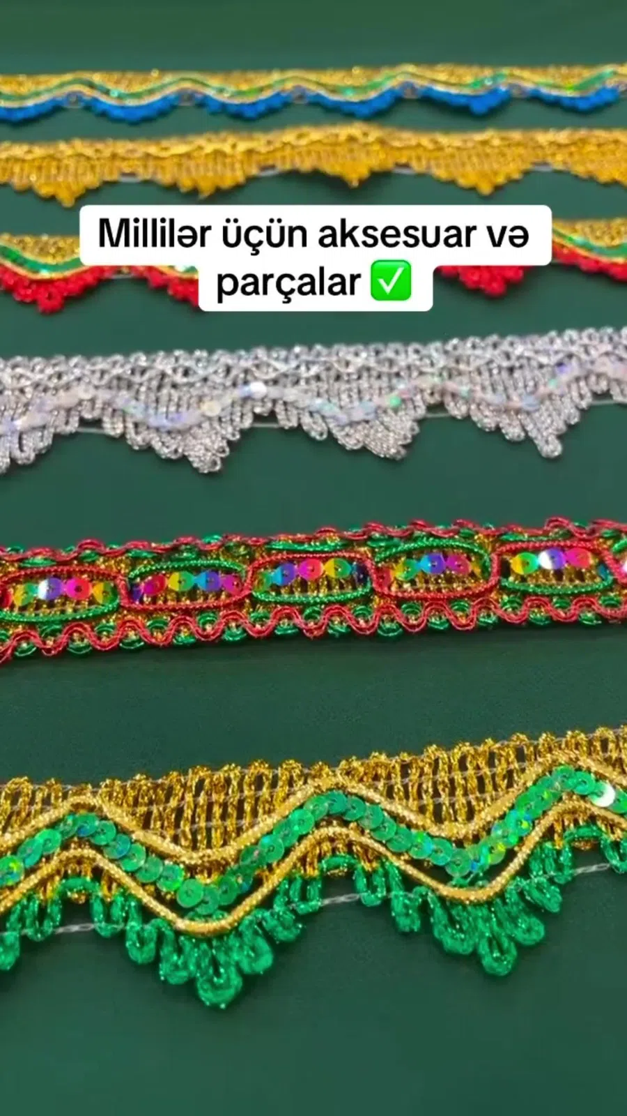 Milli geyim üçün parça və dekor materialları — şəkil 17