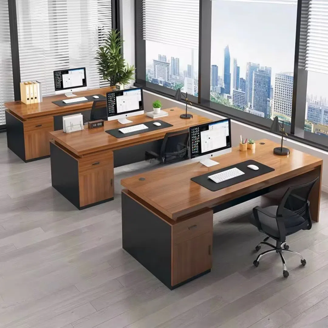 Qəhvəyi rəng İşçi masası — şəkil 1