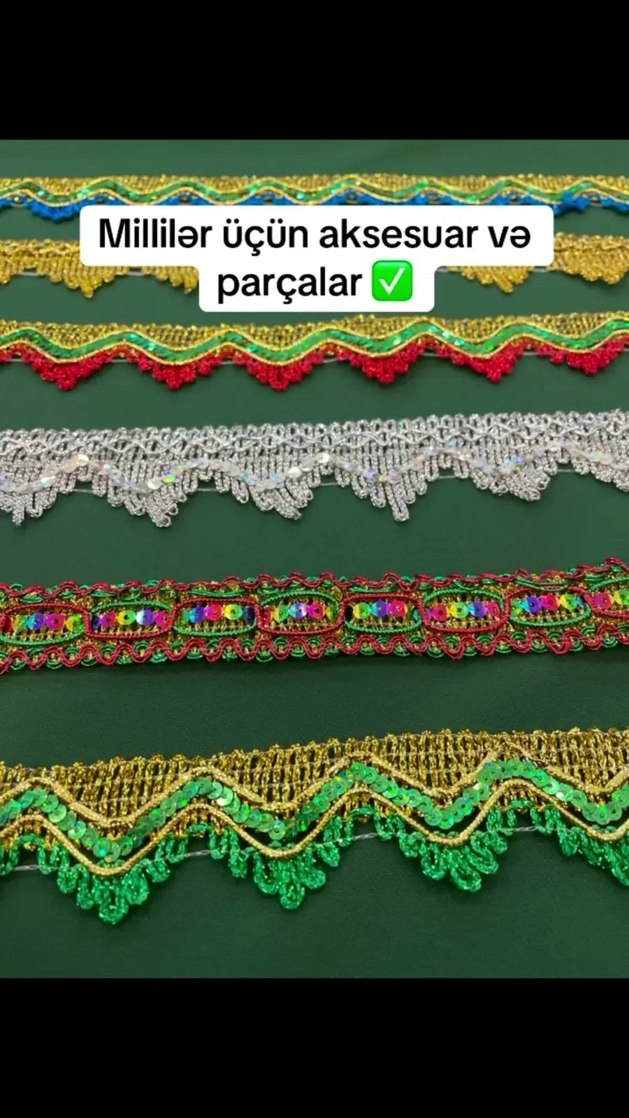 Milli geyim üçün parça və dekor materialları — şəkil 26