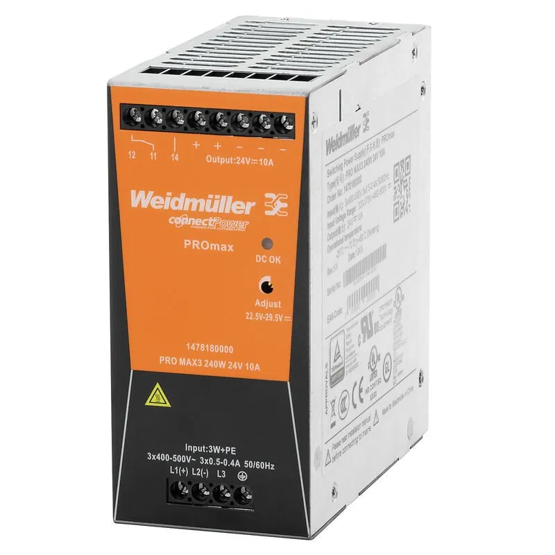 WEIDMÜLLER PRO MAX 240W 24V 10A enerji qida bloku — şəkil 1