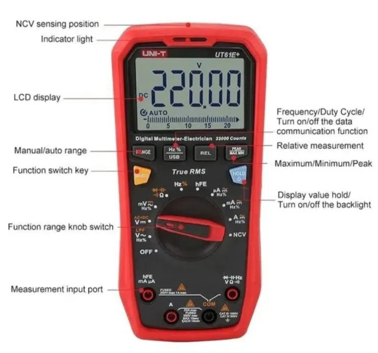Rəqəmsal Multimetr UNI-T UT 61E+