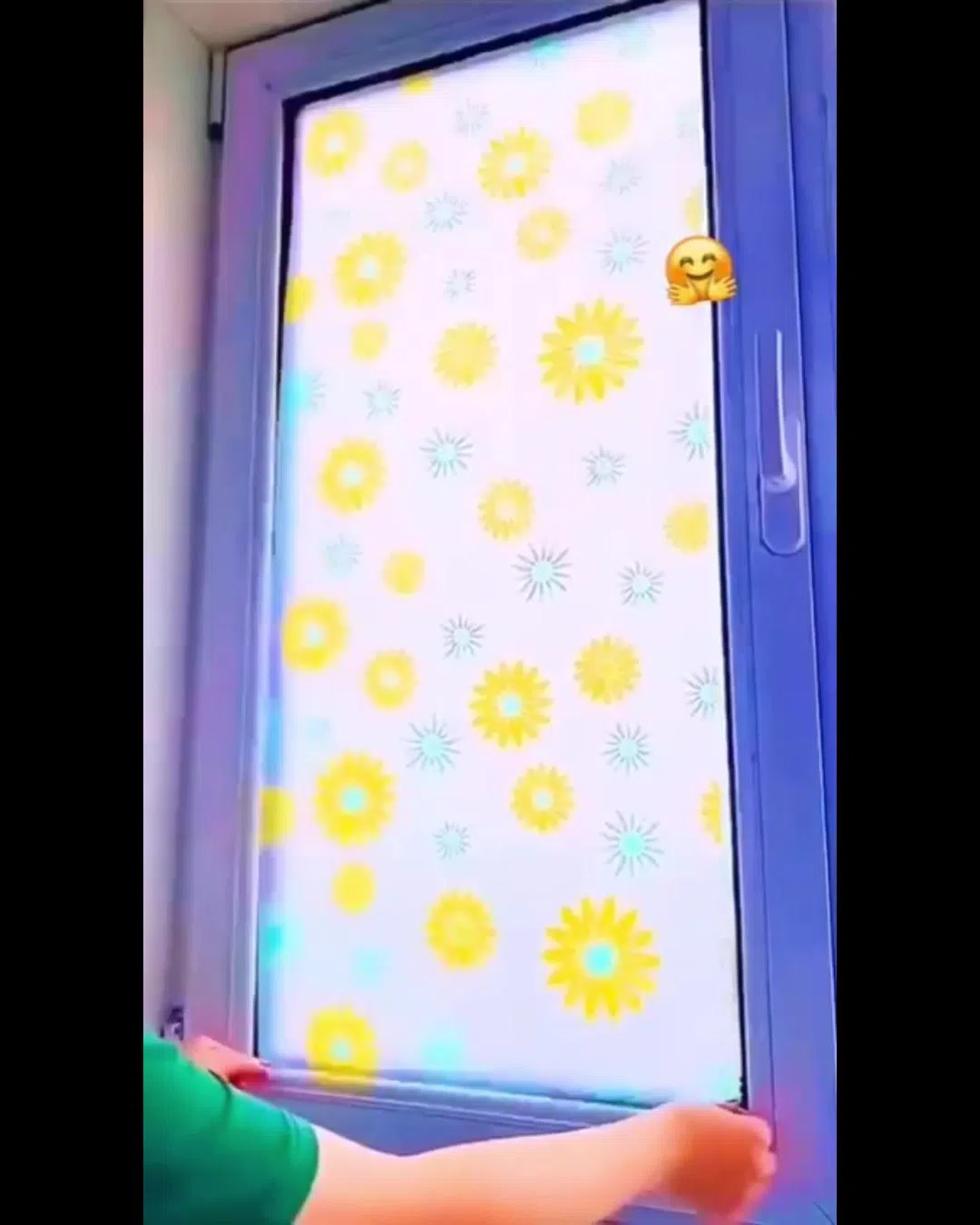Buzlu pəncərə vinili, şüşə üçün dekorativ örtük — şəkil 12