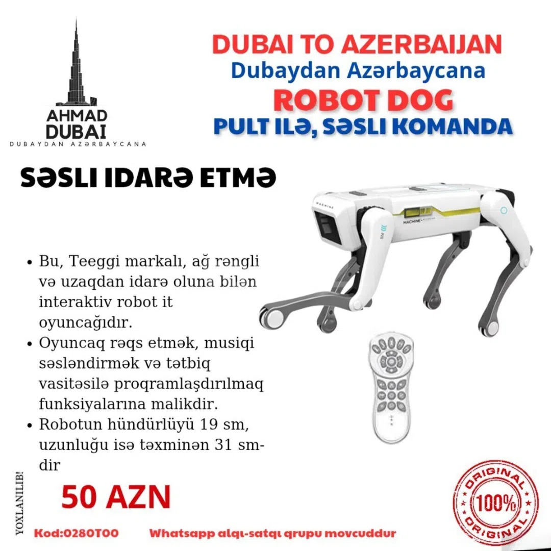 Teeggi ağ rəngli interaktiv robot it oyuncağı — şəkil 1