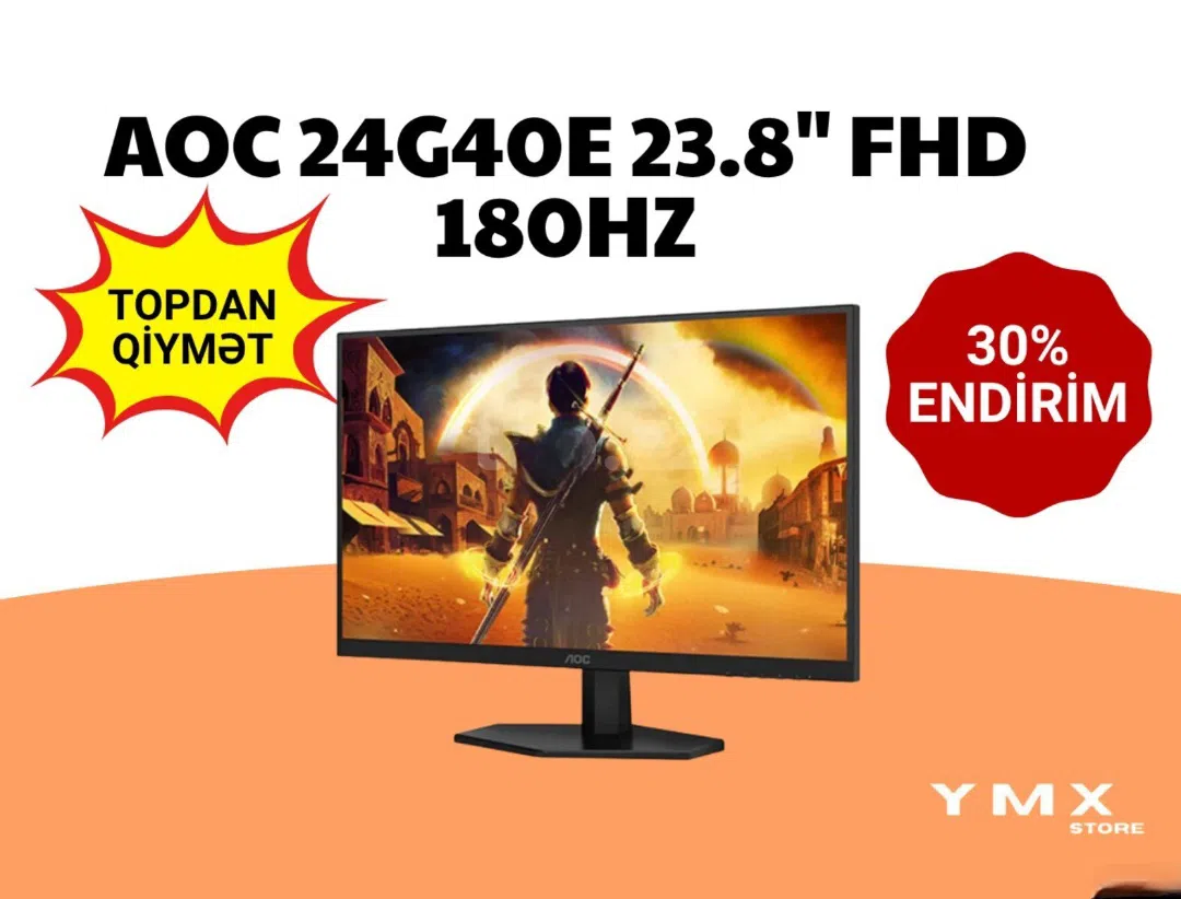 AOC 24G40E 23.8" FHD 180Hz Gaming Monitor