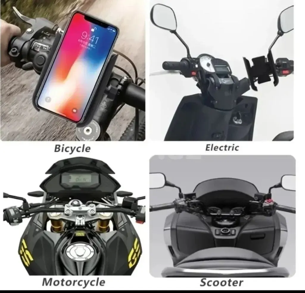 Scooter üçün USB-li metal telefon tutacağı — şəkil 1