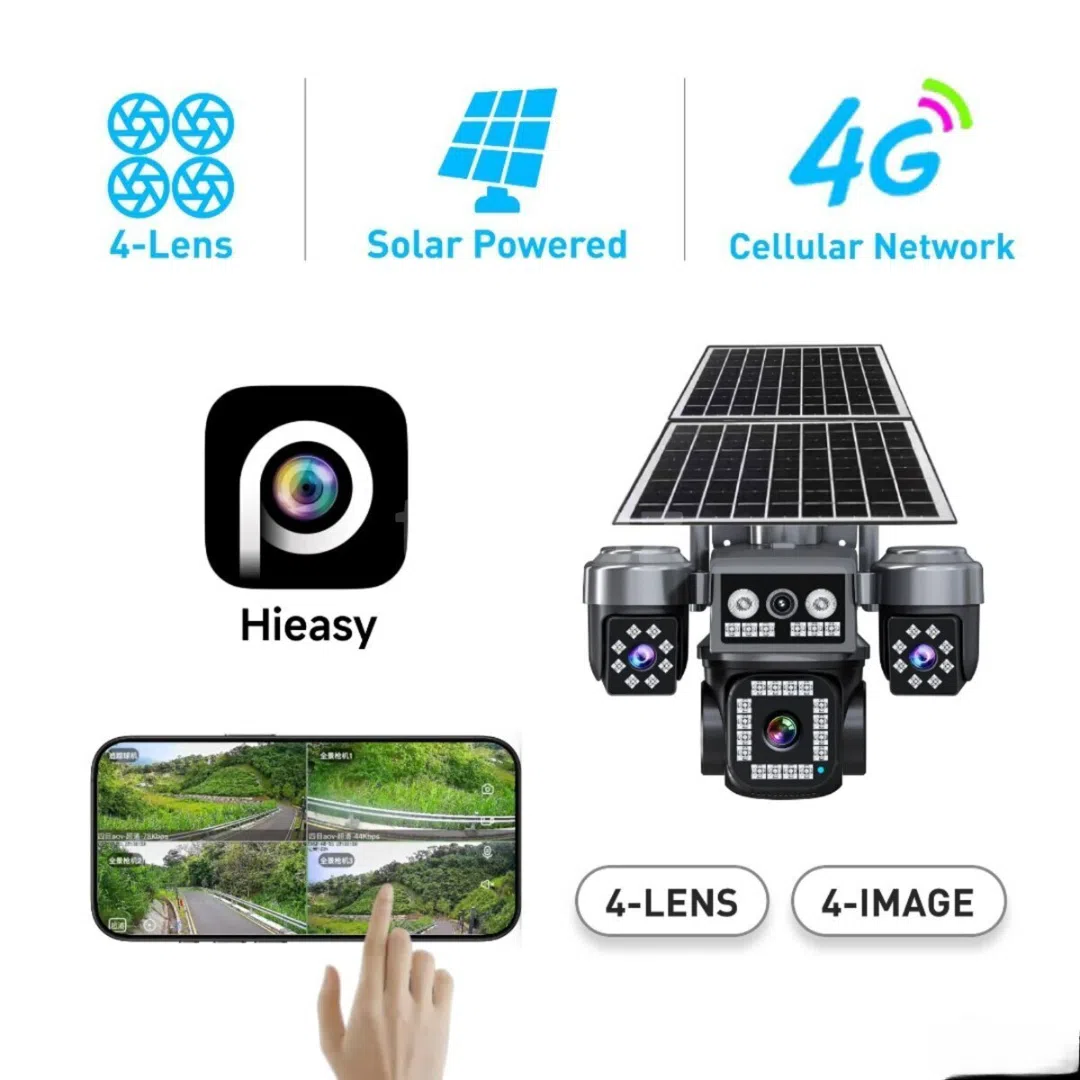 4G sim kartlı Solar 360° FHD kamera