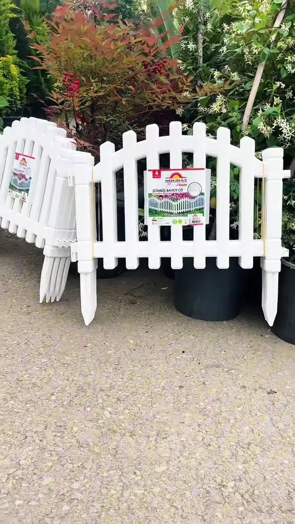 Dekorativ plastik bağça çəpər-hasarları, 4 ədəd panel — şəkil 2