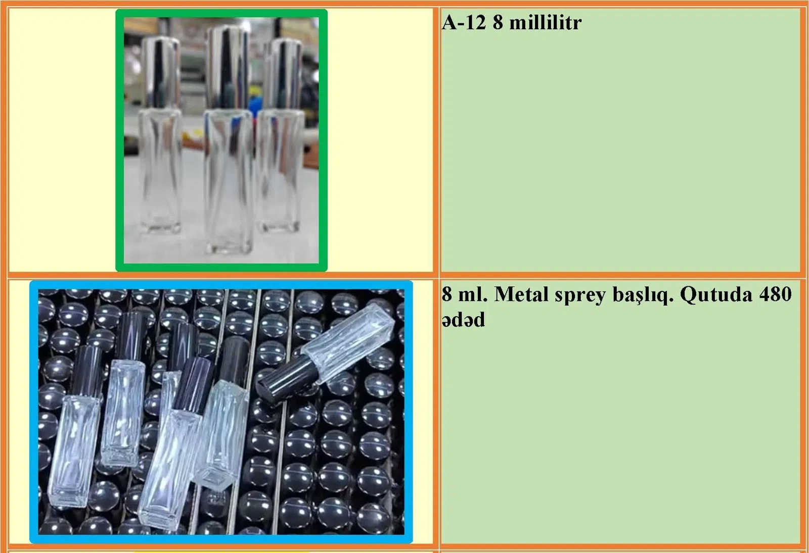6, 8, 13, 14 milliqram tutumlu ətir flakonları — şəkil 5