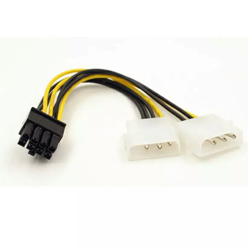 Dual Molex LP4 4 Pin to 8 Pin Power Cable - Tenderyard