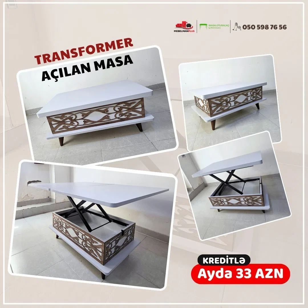 Jurnal masası Gümüşü rəng, Transformer — şəkil 1