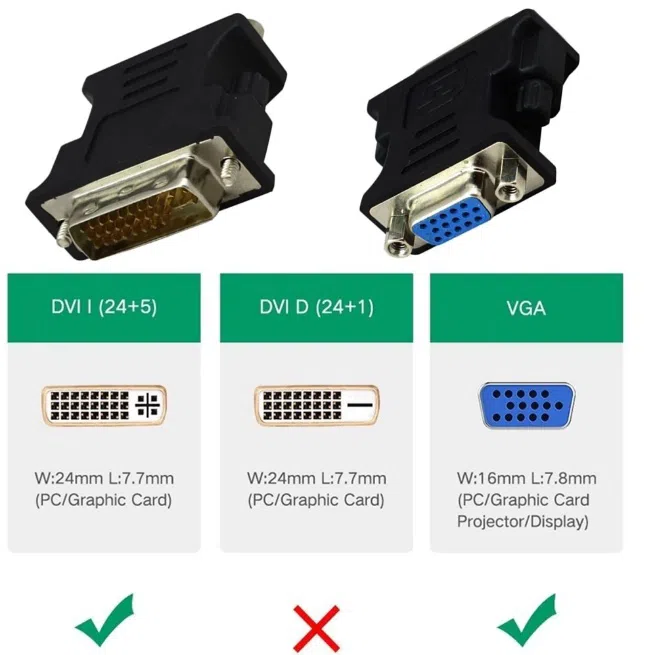 DVI/24 + 5 to VGA Adapter Converter — şəkil 7