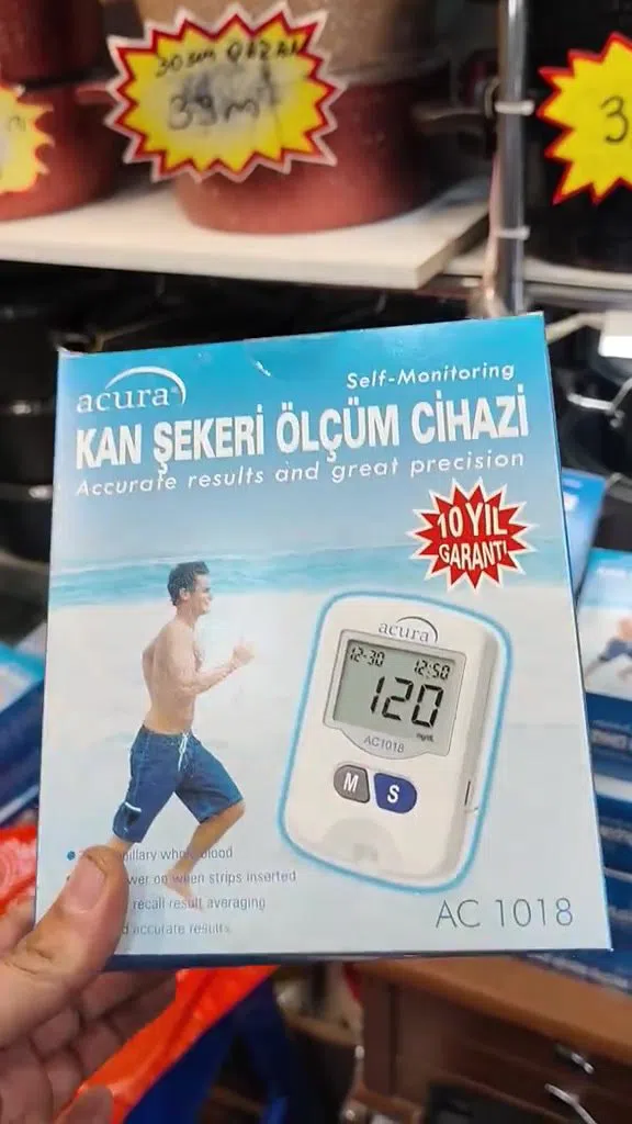Qlükometr qan şəkəri ölçən tibbi diaqnostika cihazı — şəkil 4