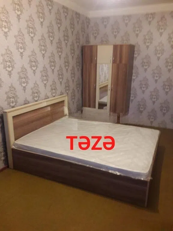 Laminate material bedroom set, Brown color - Tenderyard
