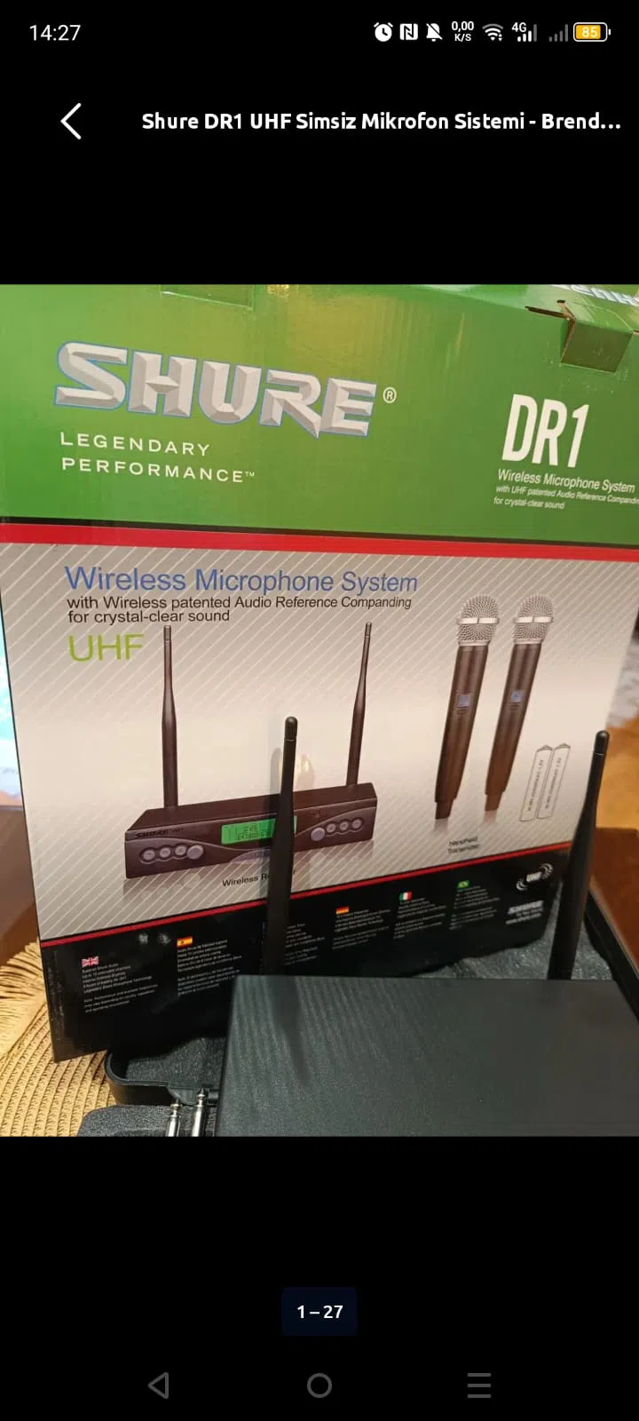 Shure DR1 UHF Wireless Microphone System - Tenderyard