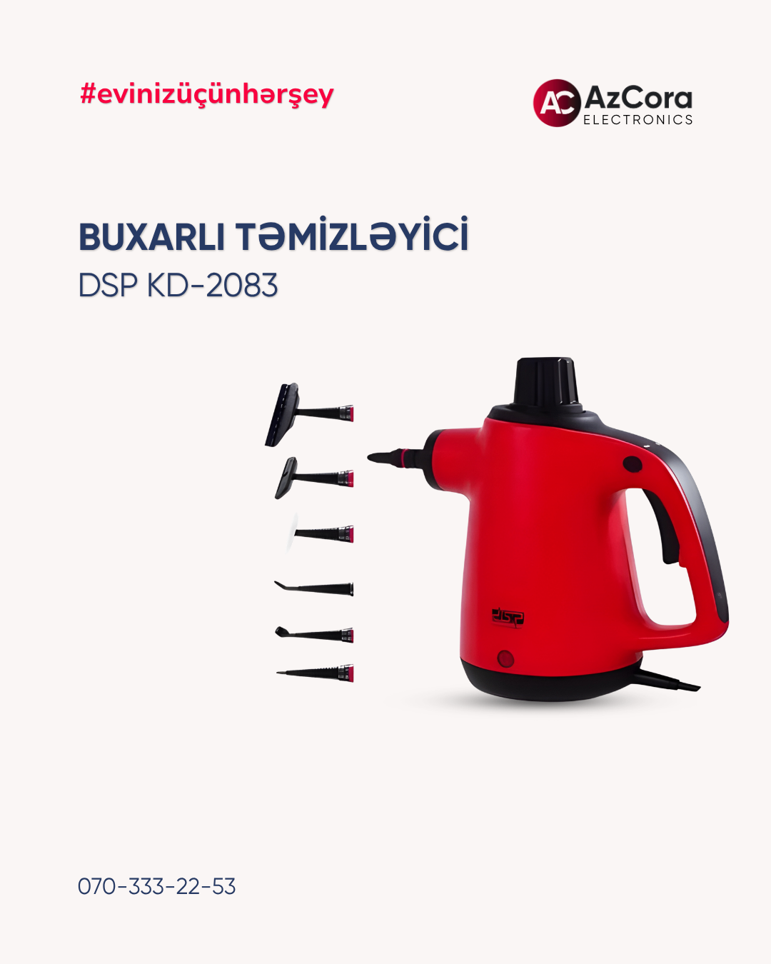 DSP KD-2083 Buxarlı Təmizləyici Aparat