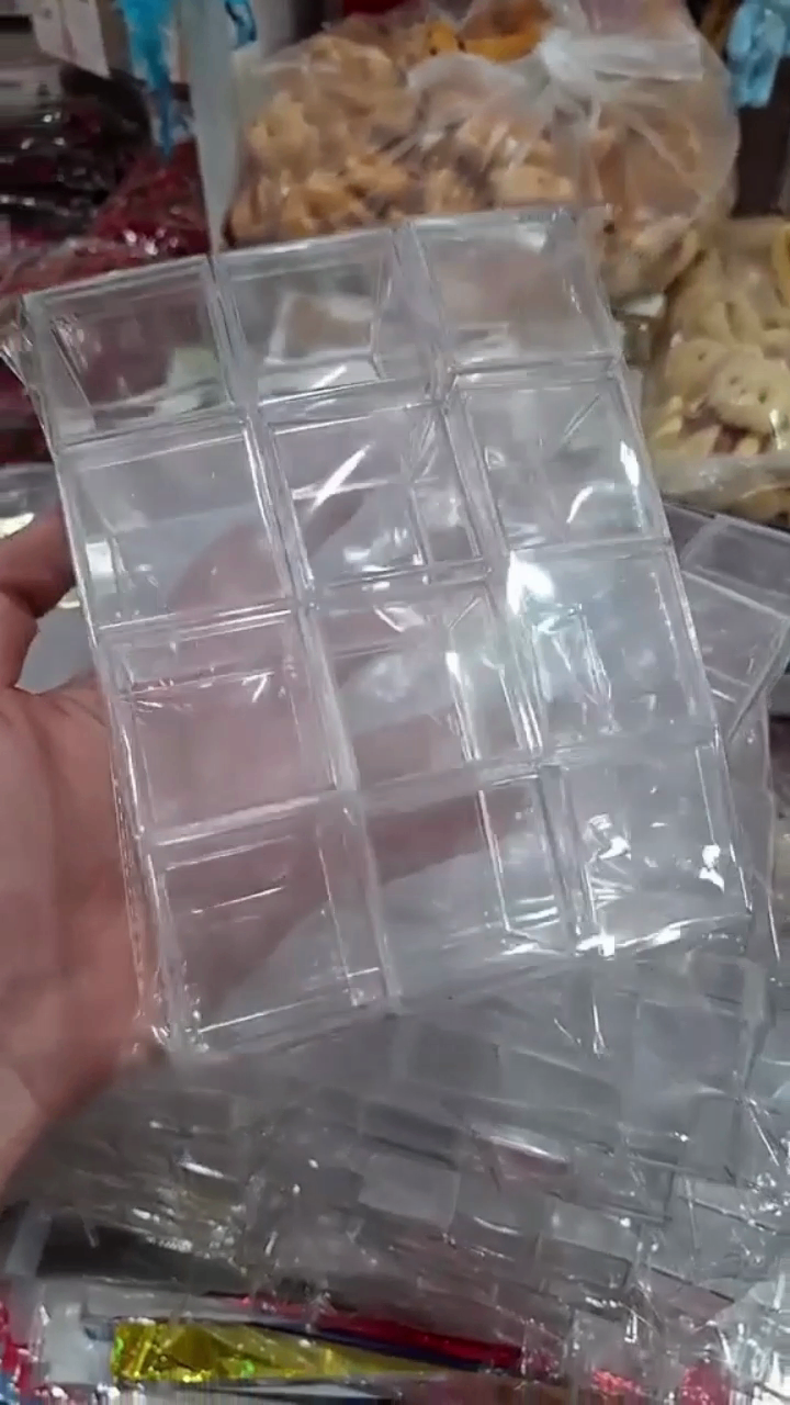 Kvadrat mini plastik şəffaf qutular