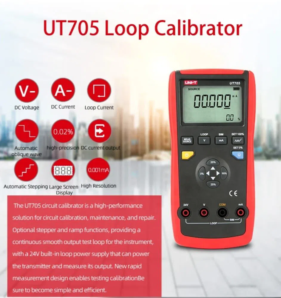 Calibrator Ölçü Cihazı UNI-T UT705 Loop 4-20mA — şəkil 1
