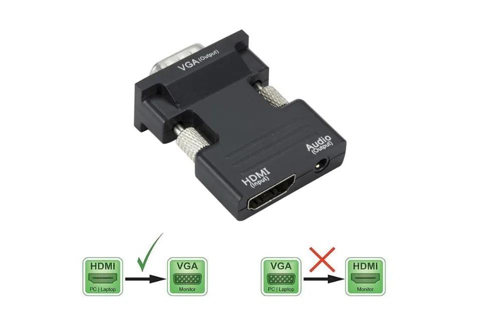 HDMI-compatible Female to VGA Male Converter Adapter — şəkil 1