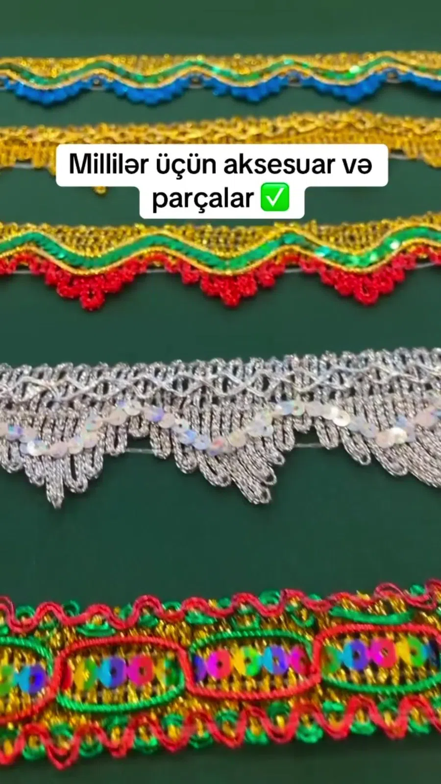 Milli geyim üçün parça və dekor materialları — şəkil 6