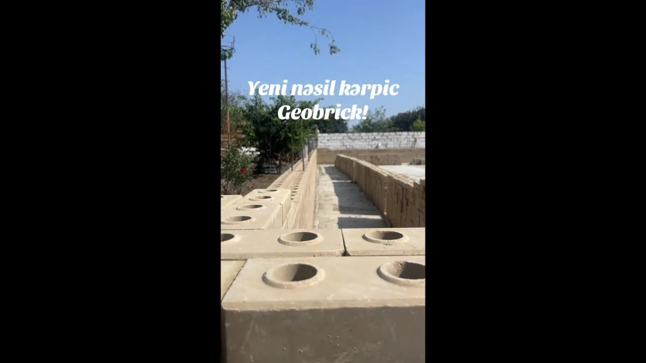 Geobrik kərpiclər, yüksək möhkəmlikli tikinti materialı — şəkil 18