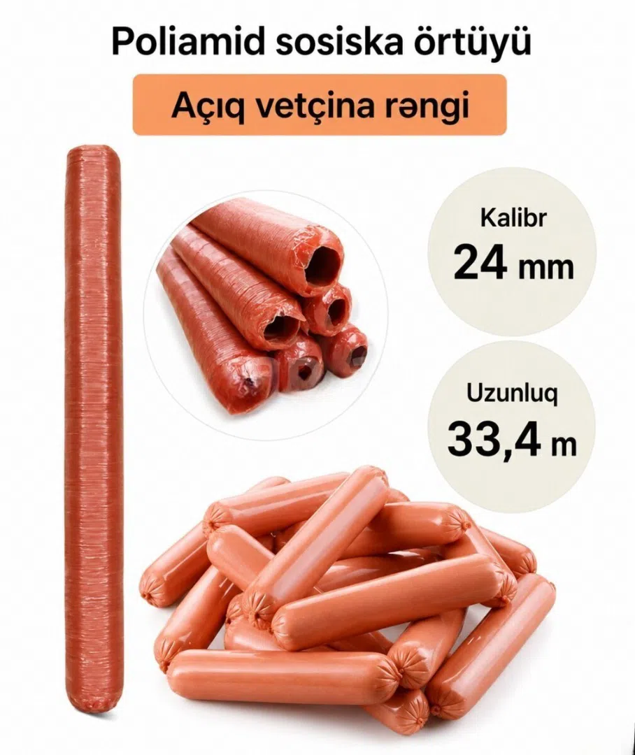 Sosiska üzlüyü poliamid, ölçü 24 mm, 33 metr - Tenderyard