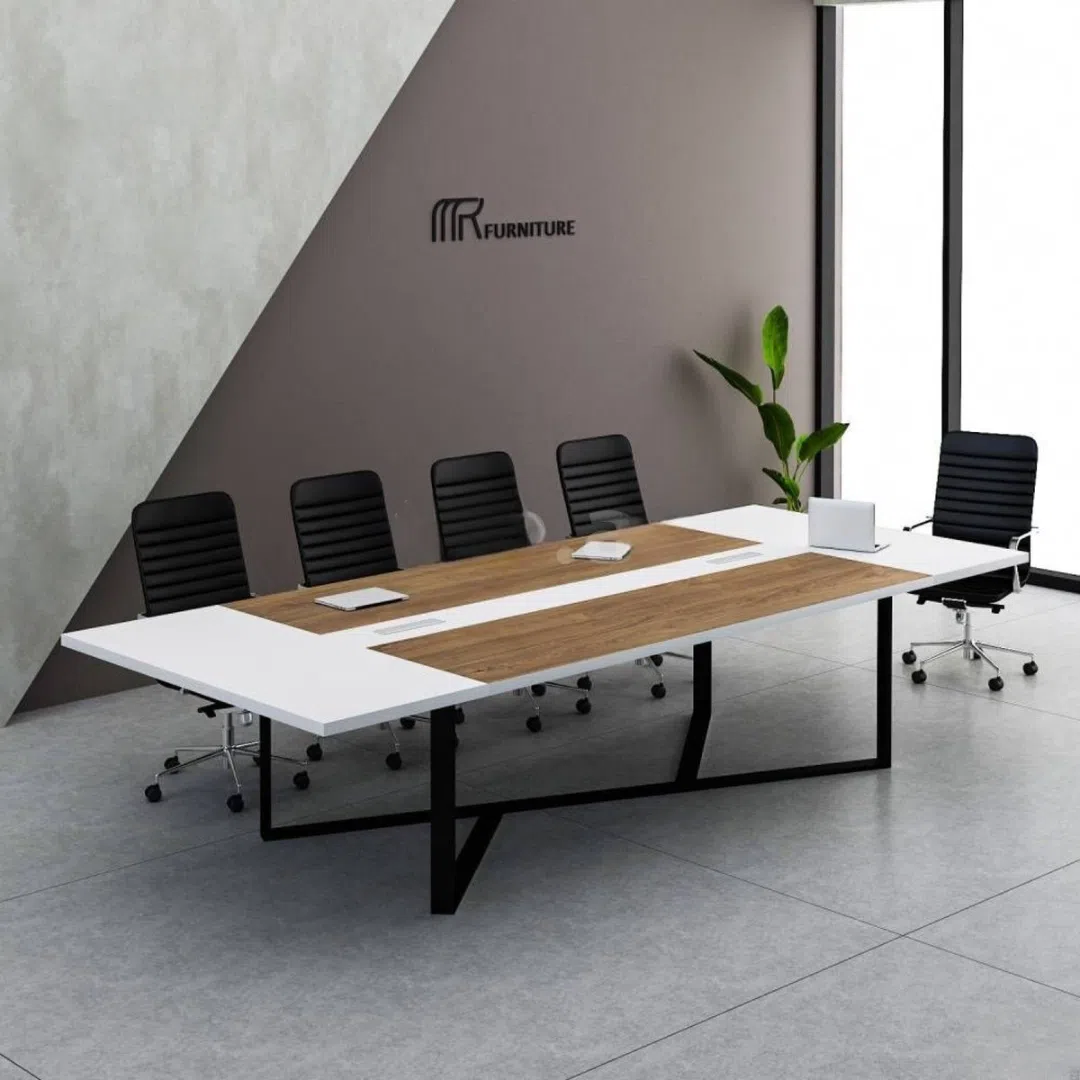 White meeting table - Tenderyard