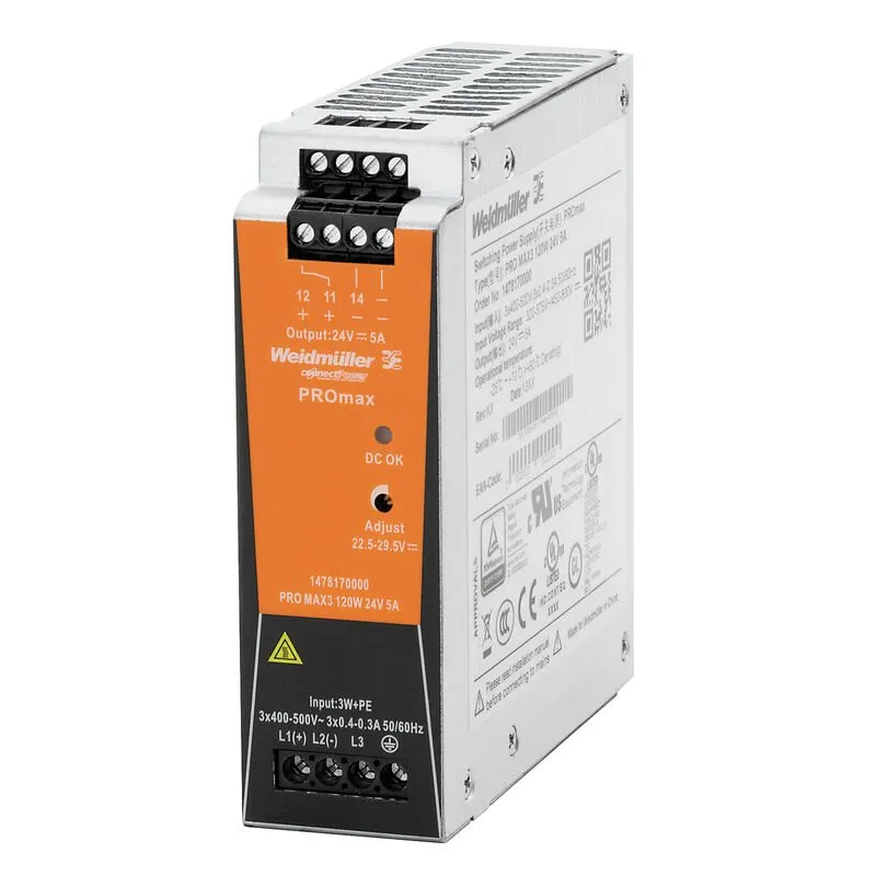 WEIDMÜLLER PRO MAX3 120W 24V 5A enerji qida bloku — şəkil 1