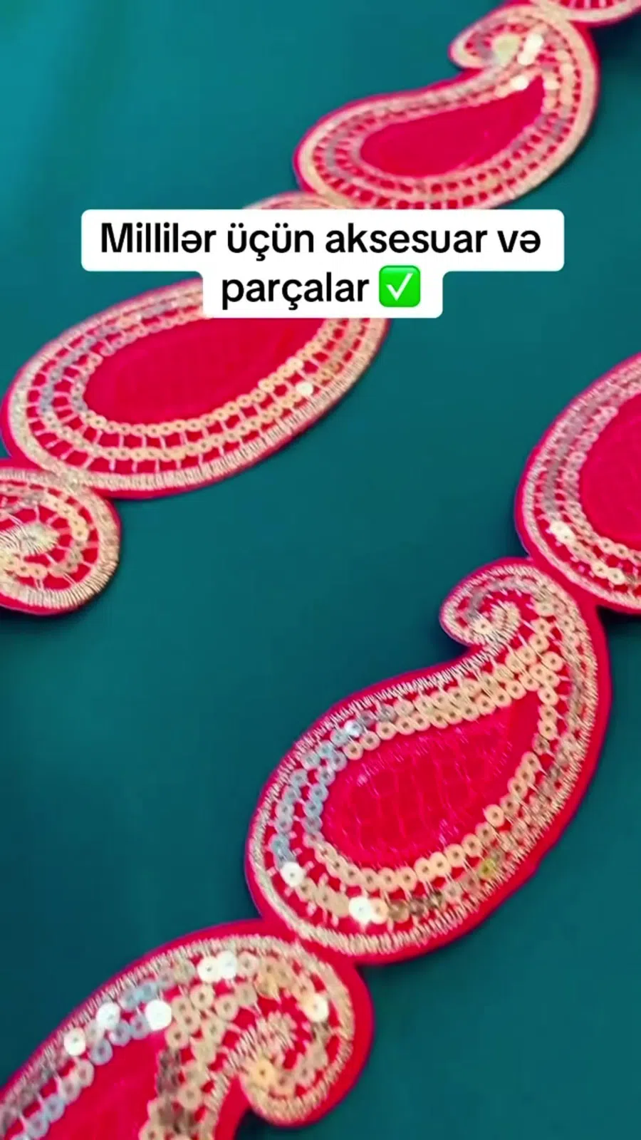 Milli geyim üçün parça və dekor materialları — şəkil 10