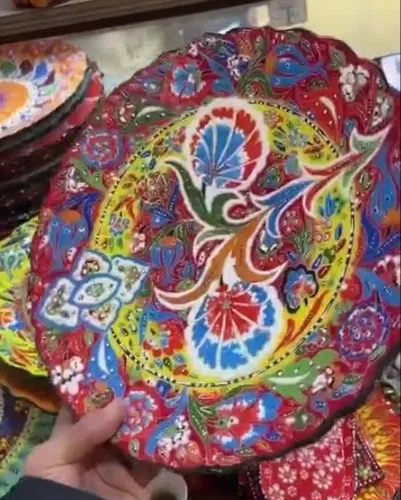 Əl işi mozaika boşqablar, dekorativ süfrə əşyaları — şəkil 27