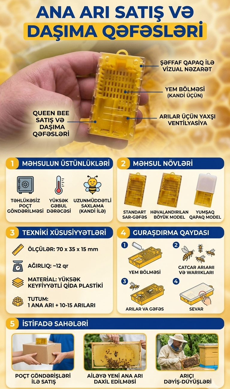 Ana arı satış və daşınma qəfəsləri — şəkil 2