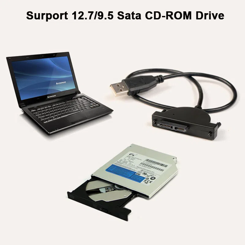 USB 2.0 Laptop CD/DVD ROM Converter Cable - Tenderyard