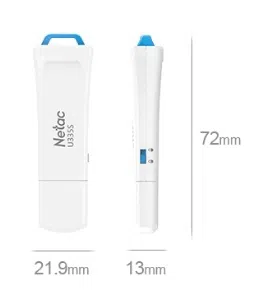 Netac U335S USB 3.0 64 GB Flash Drive | White — şəkil 3