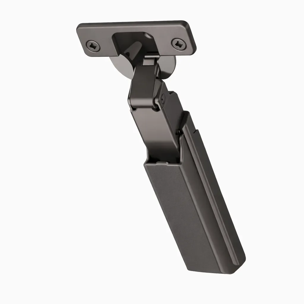 King Series Black Base Soft-Closing Three-Way Hinge - Tenderyard
