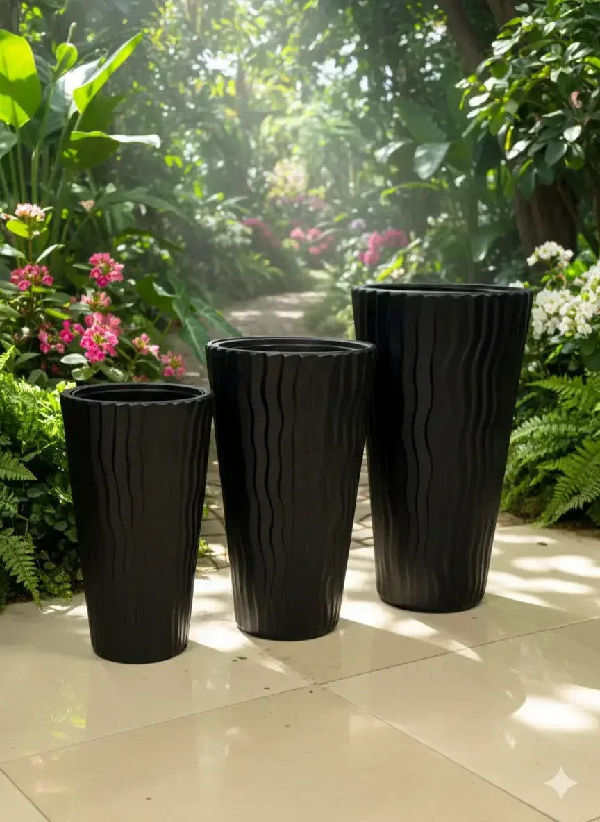 Fiberglass dibçəklər, yüngül və davamlı bitki qabları — şəkil 30
