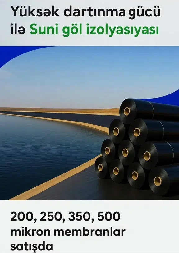 Geomembran süni göl örtükləri