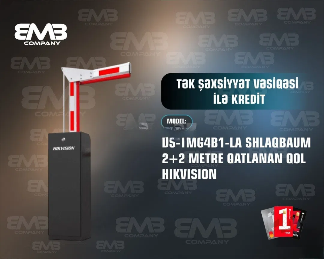 Hikvision DS-TMG4B1-LA Şlaqbaum (2+2 Metr Qatlanan Qol)