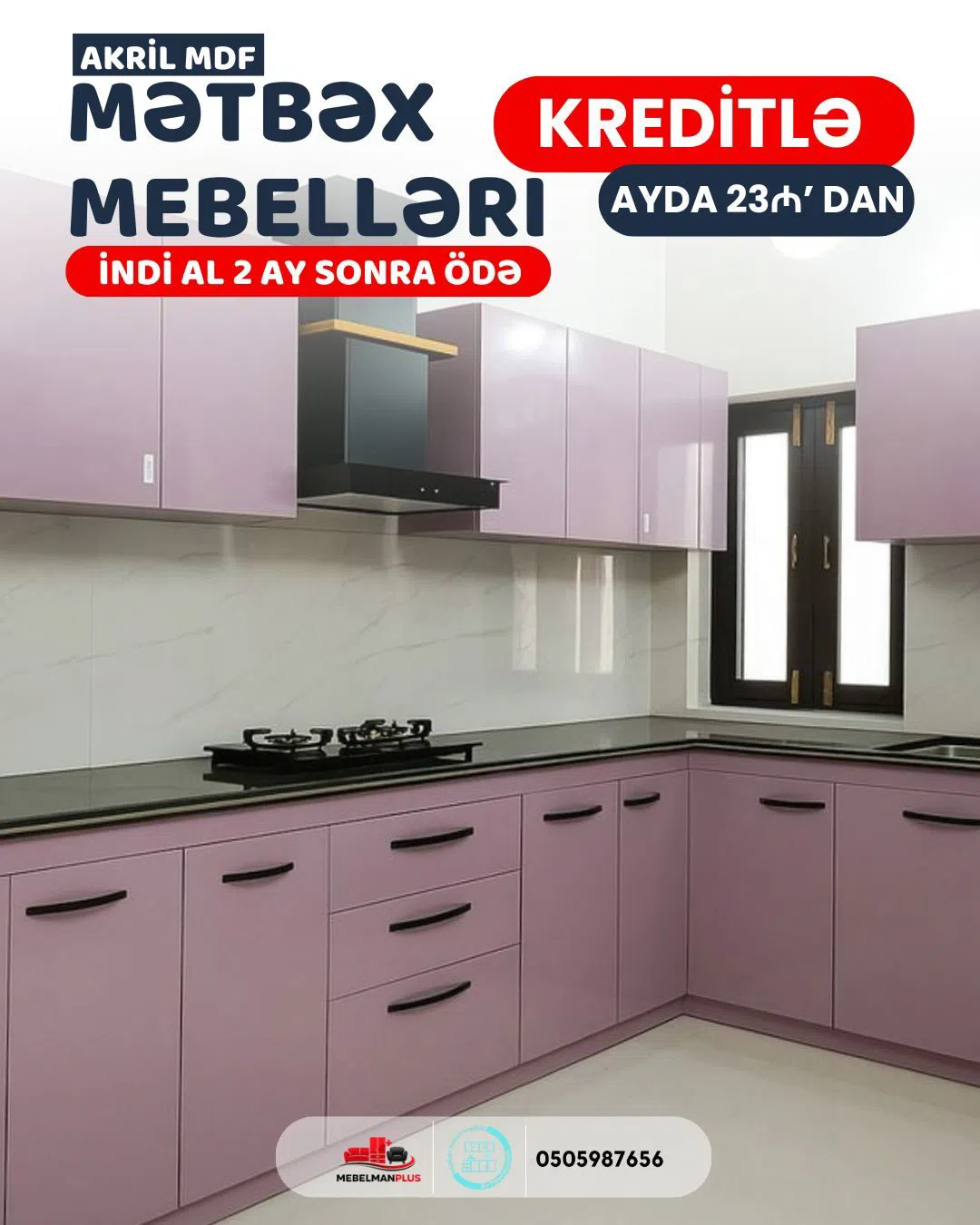 Mətbəx mebel dəsti Qarışıq rəng — şəkil 15