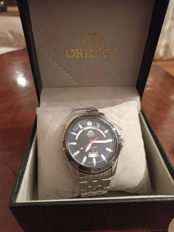 Orient mexaniki kişi saatı, 43 mm, original — şəkil 1